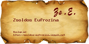 Zsoldos Eufrozina névjegykártya